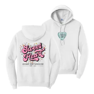 SigEp White Sweetheart Hoodie