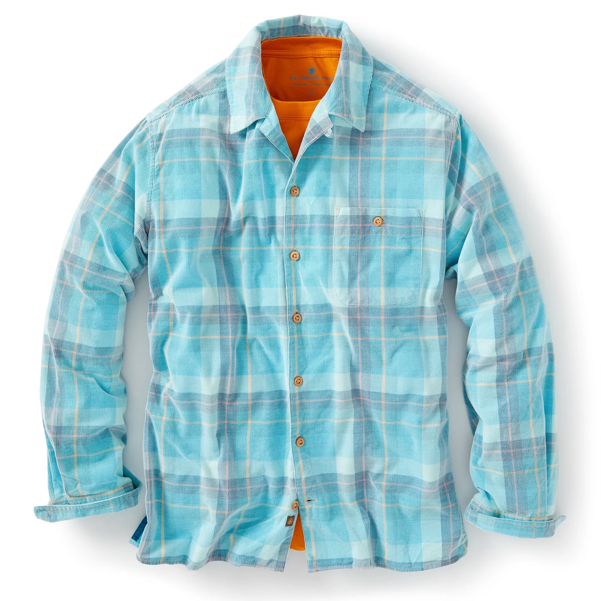 Suncatcher Plaid Corduroy Shirt - Tall