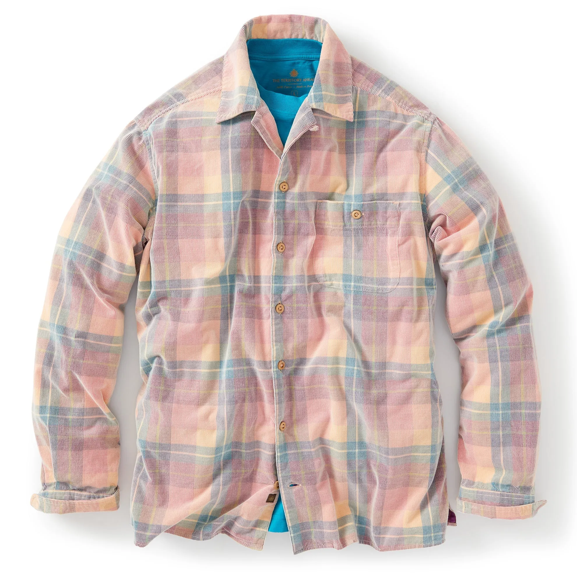 Suncatcher Plaid Corduroy Shirt - Tall