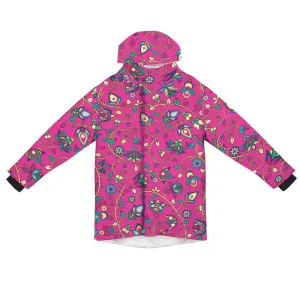 Thorny Path Pink Unisex Sherpa Lined Hooded Coat