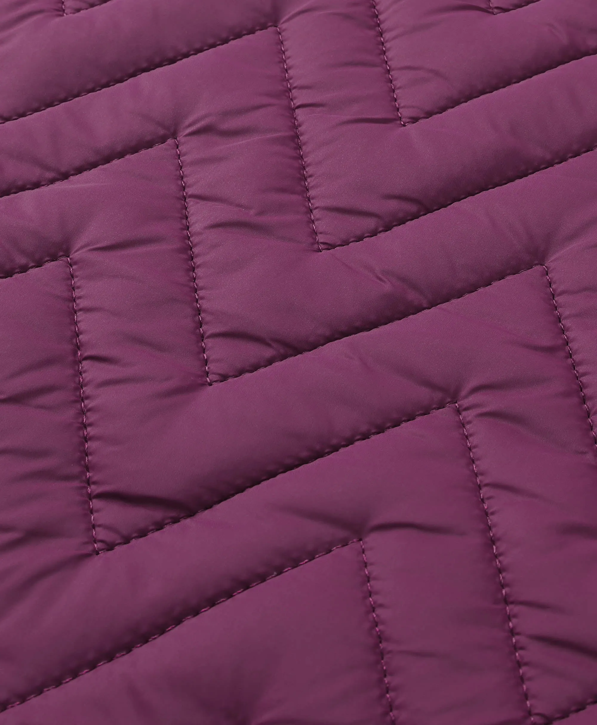 Women's Heated Chevron Quilted Vest - Black / Purple