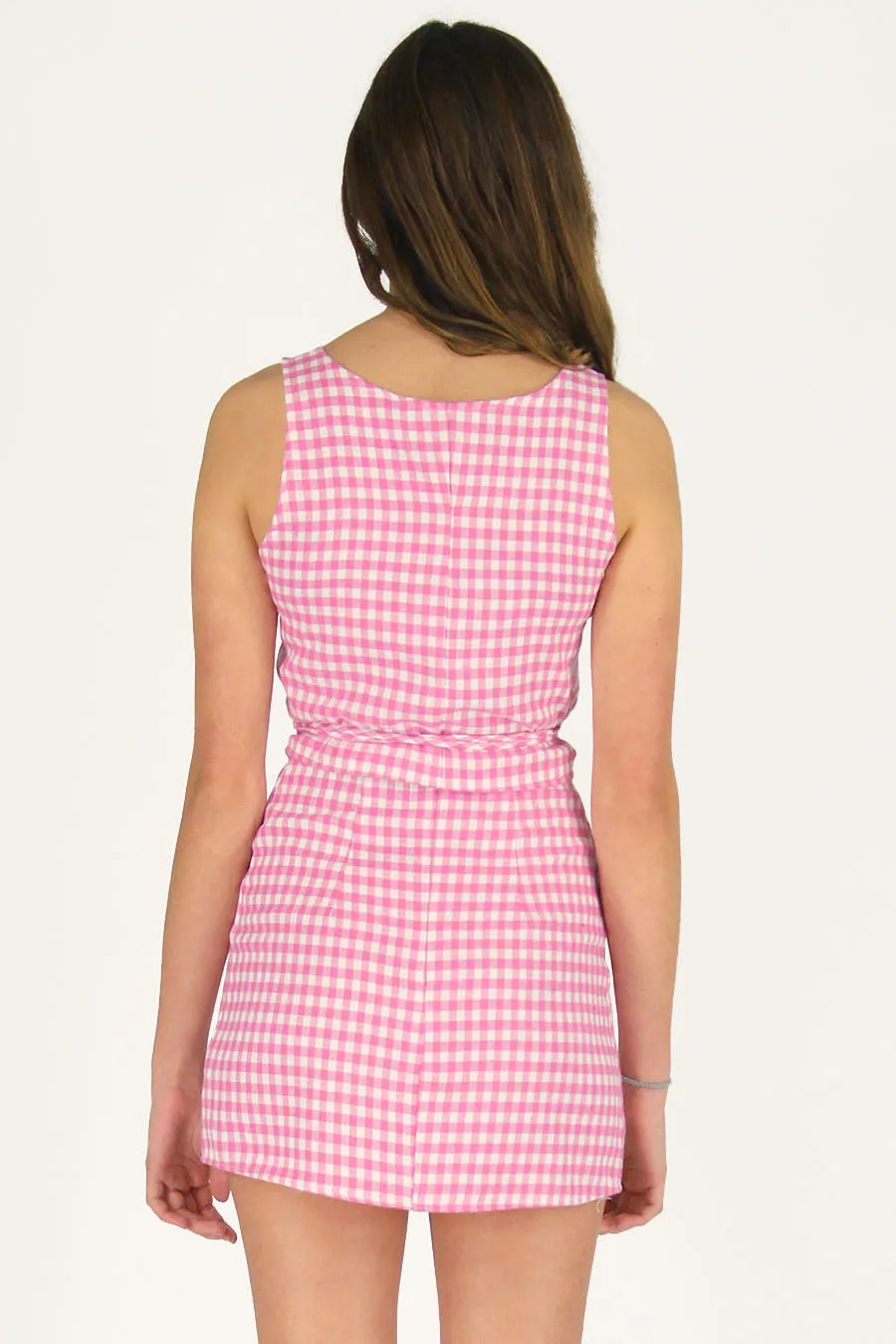 Wrap Top - Flannel Pink Checker