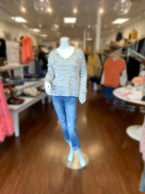 Zoe Melange V Neck Sweater